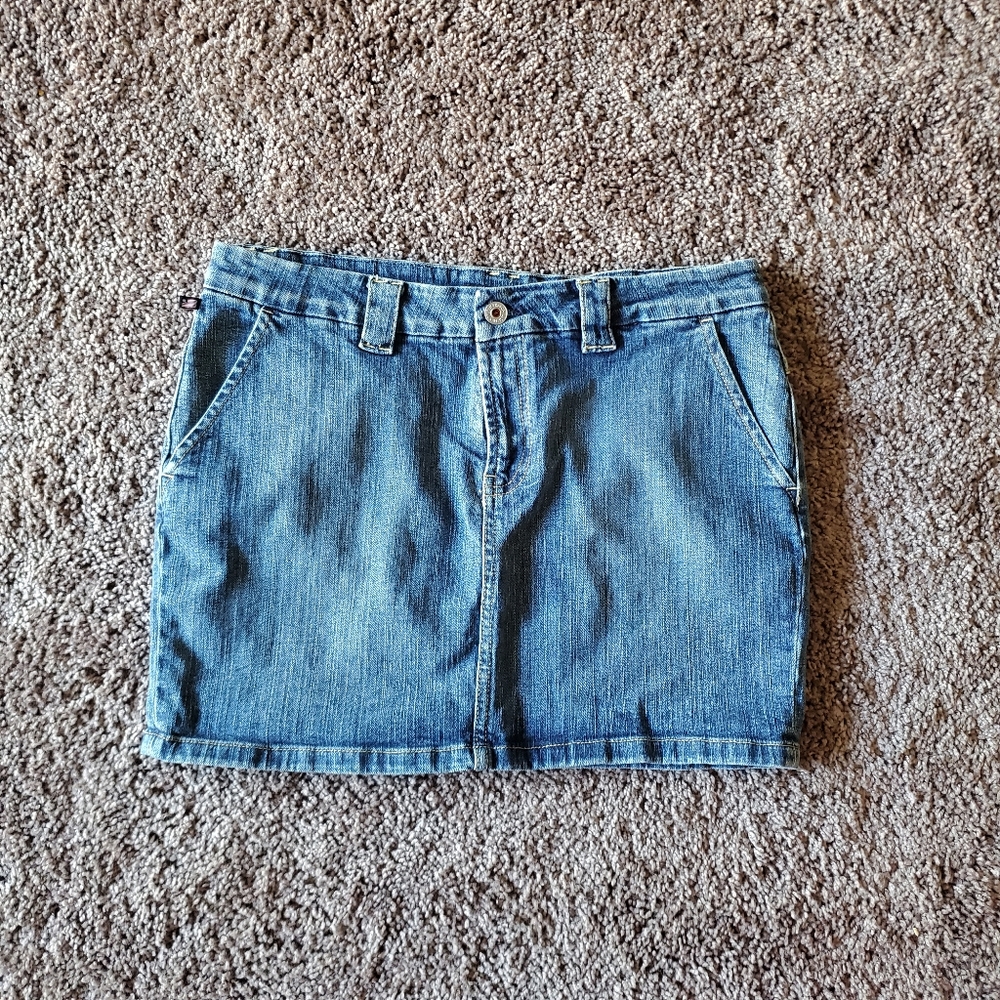 Jean mini skirt
